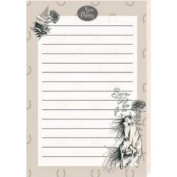 Notes A6 Beniamin Koně v odstínech hnědé a béžové