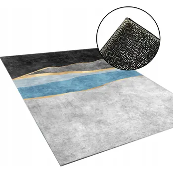 Koberec Koberec MIRO PRANIE 160X220 Abstrakce šedá / zlatá