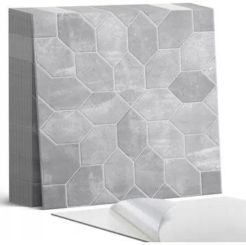 Dlažba Dekorativní vinylové dlaždice, hexagonální mozaikový vzor, 20 ks, 20x20 cm