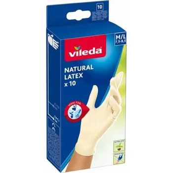 Pracovní rukavice Vileda 170982 Natural Latex rukavice M/L 10 ks