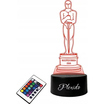 Dekorativní svítidlo LAMPKA na SKLE Statuetka LED pro Babičku 3D LED RGB + DÁLKOVÝ OVLADAČ 16 BAREV