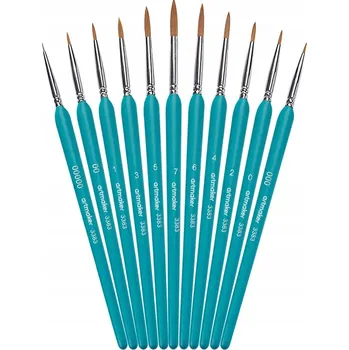 Kosmetický štětec Štětce Precizní Malířské Štětečky na Detaily Sada 11 Štětců