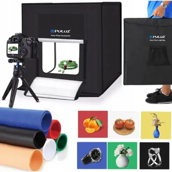 Stan Stan stan Puluz 60x60x60 cm 60W 5500K s pozadím