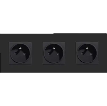 Elektrická zásuvka Černá Elektrická Zásuvka do zdi BSEED