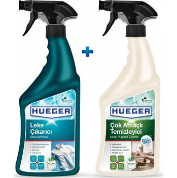 Hueger Ekologický odstraňovač skvrn a víceúčelový čistič – sada 2 x 750 ml