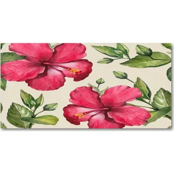 Obraz Kuchyňský panel Růžový ibišek 140x70 cm + LEPIDLO