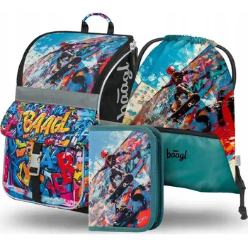 Školní batoh Vícekomorový Školní batoh BAAGL, vícebarevný