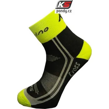 Dámské ponožky KS-CROSS MERINO vlna 45-47 Černá