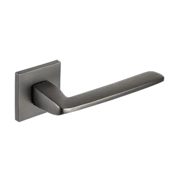 Dveřní kování Kuchinox Klika ZAMBIA hranatá rozeta - grafitová - (komplet 2 ks)