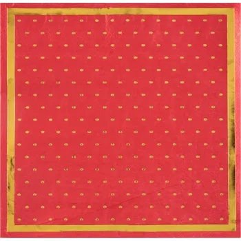 Papírový ubrousek PAPÍROVÉ UBROUSKY ZLATÉ TEČKY ČERVENÉ 33X33 CM 20 KS NAROZENINY SVÁTKY