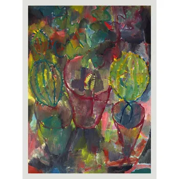 Plakát Plakát, Obraz - Cactus (Abstract in Purple & Green) - Paul Klee