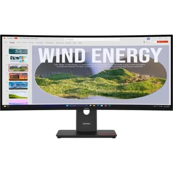 Monitor LENOVO LCD T34WD-40 - 34",VA,matný,21:9,3440x1440,120Hz,4ms,300cd,3000:1,HDMI,DP,USB-C,PD100W,RJ45,USBhub,VESA