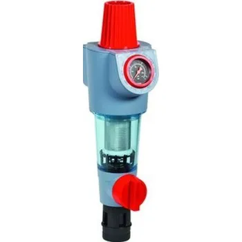 Ochranný vodní filtr Resideo BRAUKMANN PRIMUSPLUS FK74CS filtr jemný, DN25, R 1" F, 16bar, 30°C, závitový, se zpětným proplachem, s redukčním ventilem, syntetika