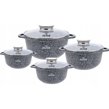 Sada hrnců Zilner – hliníkové hrnce 8 dílů