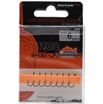 Rybářský háček Háčky do země, s protihrotem Genlog 1102 Chinu Ring Matt 8 ks