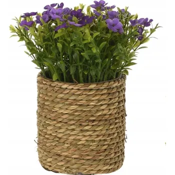 umělá květina Umělá rostlina 20 cm v pleteném košíku - Dekorativní