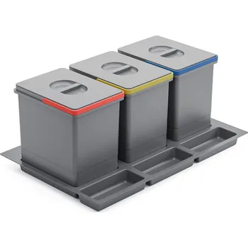 Odpadkový koš Odpadkový koš Sinks PRACTIKO sorter 800 Celkový objem nádob koše: 45 L, Objem jednotlivých nádob koše: 15 L, Počet nádob koše: 3