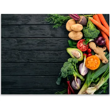 Kuchyňské prkénko Skleněná Ochranná Deska a Krájecí Prkénko | Indukce, Sporák ds-0528