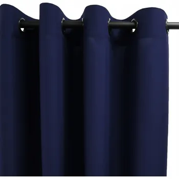 Obraz ZÁCLONY DO OBÝVÁKU NA KOLEČKÁCH 140x365 TMAVĚ MODRÉ PANAMA NA MÍRU