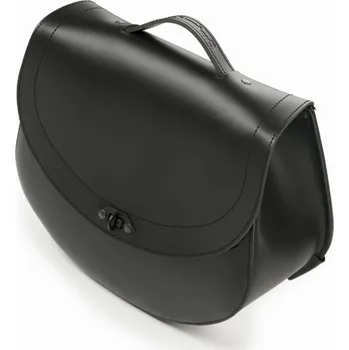 Zavazadlo na motocykl Kožená sedlová brašna CUSTOMACCES HD AP0008N černý pravý AP0008N