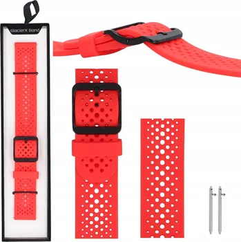 Řemínek na hodinky Řemínek GlacierX pro Amazfit 22mm, červený