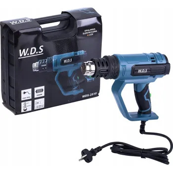 Horkovzdušná pistole HORKOVZDUŠNÁ PISTOLE 2200W REGULACE TEPLOTY FOUKÁNÍ LCD TRYSKY KUFR