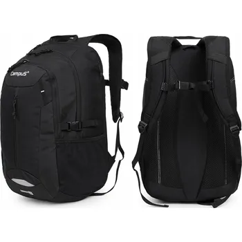 Městský batoh POHODLNÝ A PROSTORNÝ ŠKOLNÍ BATOH CAMPUS SIRIUS | OBJEM 30L | ČERNÝ