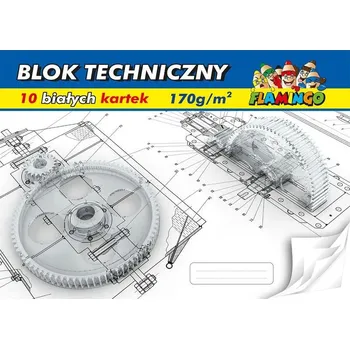 Blok Technický blok Flamingo A3 bílý 170g 10 listů