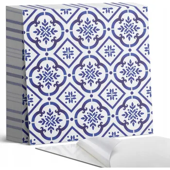 Dlažba Nástěnné dlaždice s PVC grafikou Obkladový vzor s ornamenty 20 ks 20x20 cm