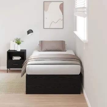 Ložnice vidaXL Rám postele s úložným prostorem Černý dub 100 x 200 cm