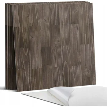 Dlažba Samolepicí PVC dlaždice, vzor dřevěná prkna, 4 ks, 50x50 cm