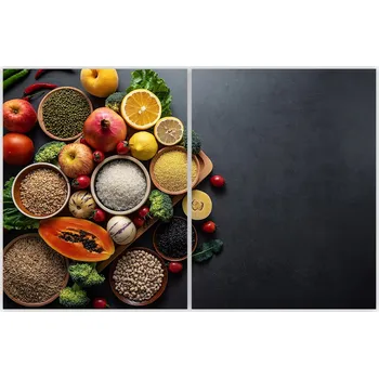 Kuchyňské prkénko Skleněná Ochranná Deska a Krájecí Prkénko | Indukce, Sporák ds-0128