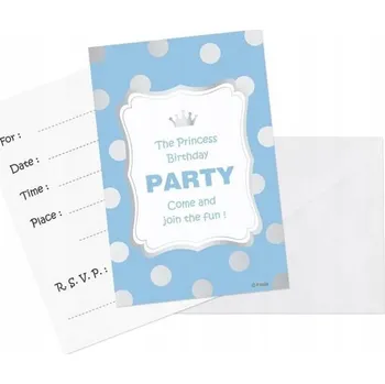 Pozvánka Narozeninové pozvánky s obálkou GoDan modré 6 ks