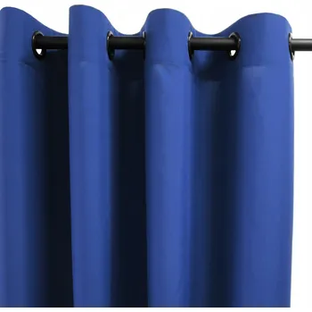 Obraz ZÁCLONY DO OBÝVACÍHO POKOJE NA PRŮCHODKÁCH 140x145 MODRÉ PANAMA NA MÍRU