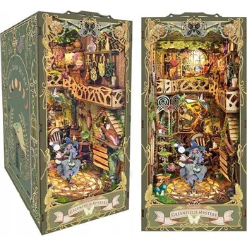 Dřevěná hračka Skládací dřevěný 3D Model Book Nook - Kouzelnice z lesa