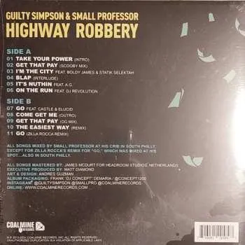 Zahraniční hudba LP Small Professor: Highway Robbery CLR 2024 Coloured Ghostly Teal Vinyl
