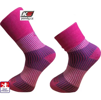 KS-MERIB zimní ponožky s MERINO vlnou Schoeller 39-41 Růžová