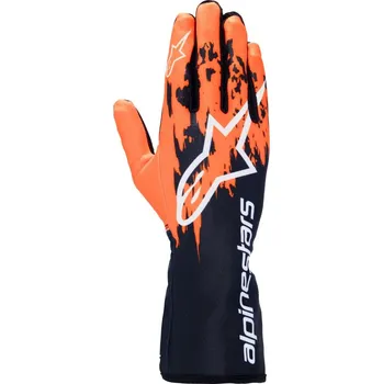 Moto rukavice Alpinestars Karting Rukavice Tech 1-K V3 S Černá / Oranžová / Bílá