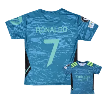 Fotbal Numberoplus Premium dětské fotbalové tričko Real Madrid FC - Cristiano Ronaldo CR7 Fry Better Velikost: 9-let.(vel.128)