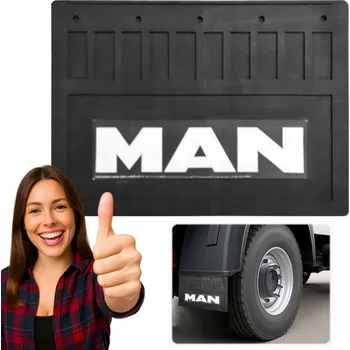 autokoberec Gumový lapač Zástěra Krytka na blatníky Potisk MAN Odolný 40x29 Cm 1 Ks