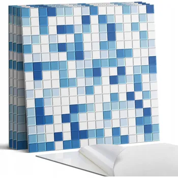 Obklad Samolepicí PVC obklady Mozaika v modrých odstínech 4 ks 50x50 cm