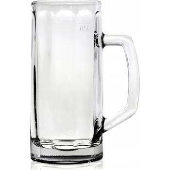 Sklenice PIVNÍ SKLENICE NA PIVO 0,5L PODLOUHLÝ SILNÝ SKLENĚNÝ TĚŽKÝ 500ML