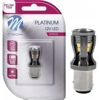 Autožárovka Žárovka M-Tech P21/5W LED BAY15d BÍLÁ CANBUS 12/24V P21/5W 3,3 W 1 ks