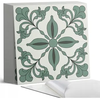 Dlažba Sada samolepících dlaždic Elegantní rostlinný vzor 20 ks 20x20 cm