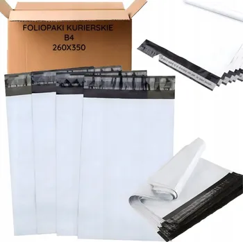 Obálka Plastové obálky bílé B4 260x350 50 ks