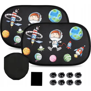 Stínítko do auta 2x Dětská sluneční clona do auta, 51x31 cm