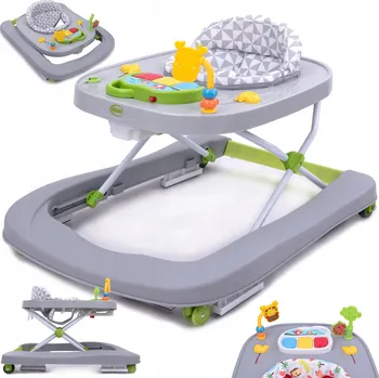 Dětské chodítko INTERAKTIVNÍ CHODÍTKO ODRÁŽEDLO SKLÁDACÍ + HUDBA MELODIE STOLEČEK SENZORICKÝ