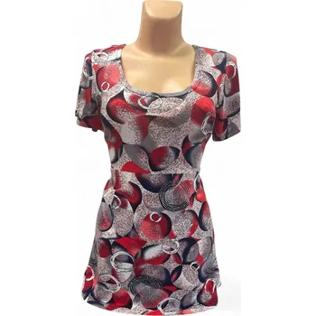 Dámská tunika Červená halenka JAROP, Barva Červená, Velikost 38 - na zakázku, Materiál 96% Viskoza 4% Lycra