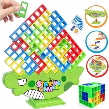 ostatní stavebnice HRAČKA TETRIS BALANCE, SKLÁDÁNÍ VĚŽE TETRIS, RUSKÉ STAVEBNICE KE STAVĚNÍ