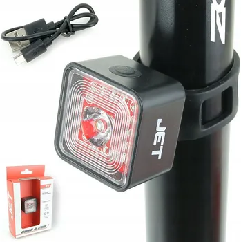 Cyklosvítilna Zadní světlo na kolo JET - 100 lumenů CUBE LIGHT USB
